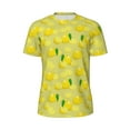 thumbnail image 5 of Wukai Bright Lemons Print Men's Short-Sleeved Mesh T-Shirt,Quick-Dry Short Sleeve Workout T-Shirt-X-Large, 5 of 8