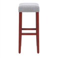 thumbnail image 4 of 29" Upholstered Saddle Seat Bar Stool (Set of 2) in Gray, 4 of 6