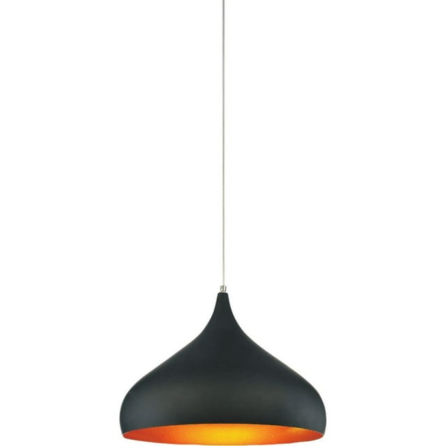 CWI Lighting 1 Light Down Pendant with Black finish