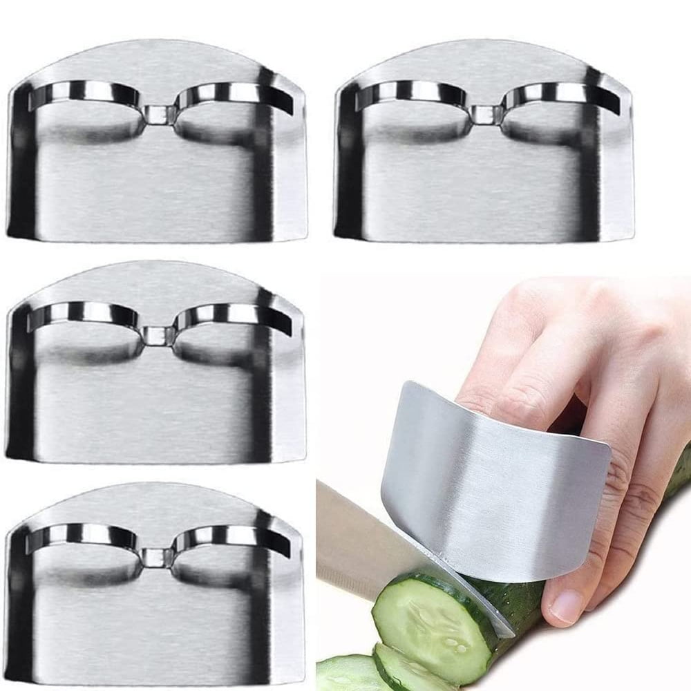 Sunisery Stainless Steel Finger Guards for Cutting Vegetables Meat, Hand Protector Finger Protector, Safe Chopping Tools, Adult Unisex, Size: 2.55 x