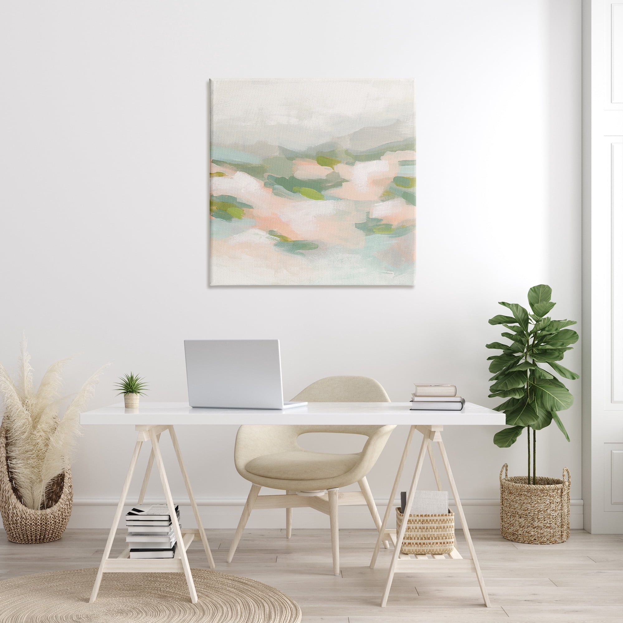 Stupell Industries Pastel Nature Landscape Abstract Painting Gallery Wrapped Canvas Art Print Wall Art, 36 x 36