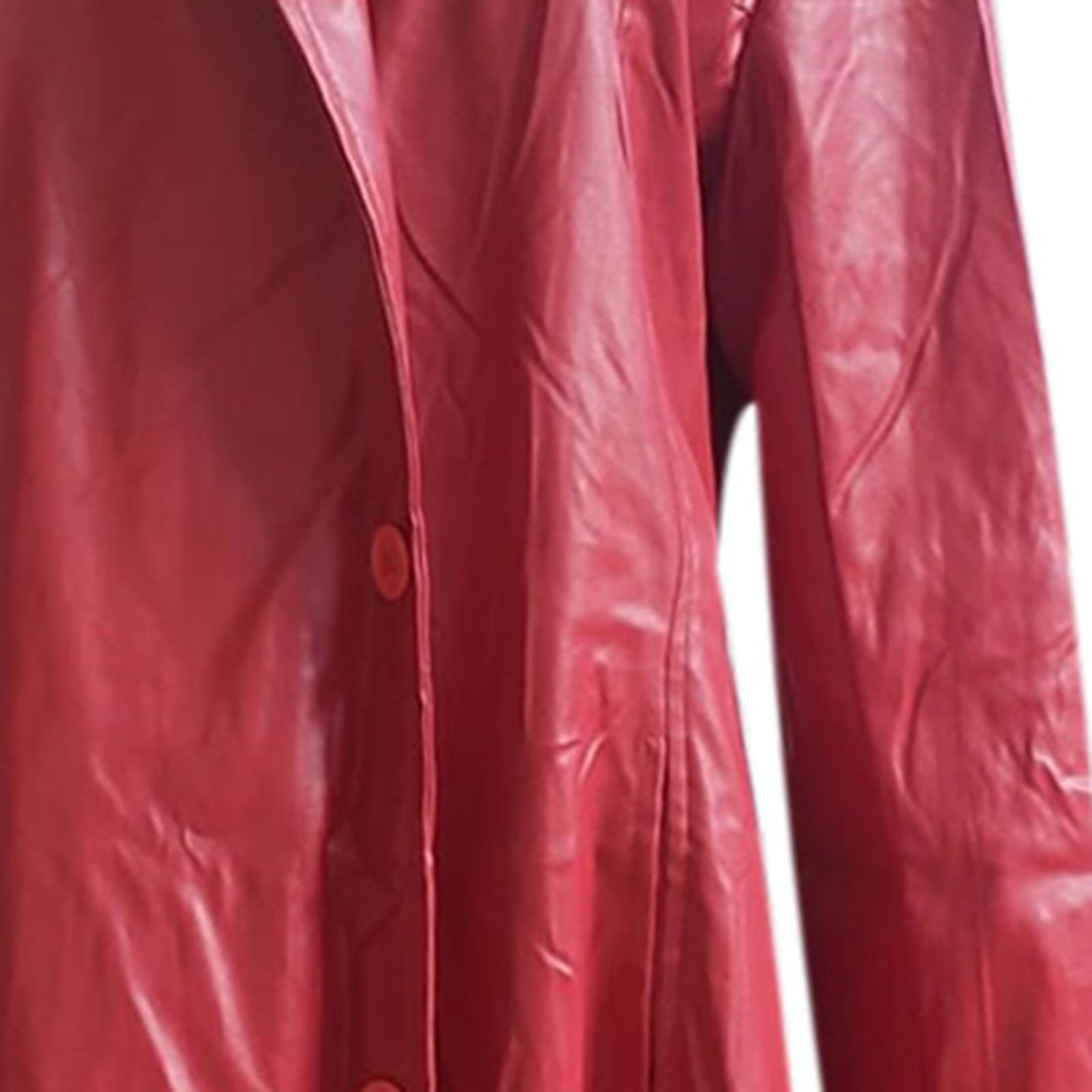 Dxzfnsa Jacket for Men Mens Solid Color Long Duster Coat Leather Trench Coats Full Length Windbreaker Jackets with Pockets