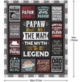 thumbnail image 5 of Christmas Papaw Gifts Blanekt 60" x 50", Gifts for Papaw for Christmas, Xmas Papaw Gifts from Grandkids, Gifts for Papaw from Granddaughter/Grandson, Papaw Birthday Gifts from Grandson, 5 of 6