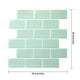 thumbnail image 2 of Adhesivo para azulejos de pared, papel tapiz de plástico de ladrillo 3D, autoadhesivo, calcomanía de decoración de pared para el hogar, BW56, verde kenally HA002477-05, 2 of 6