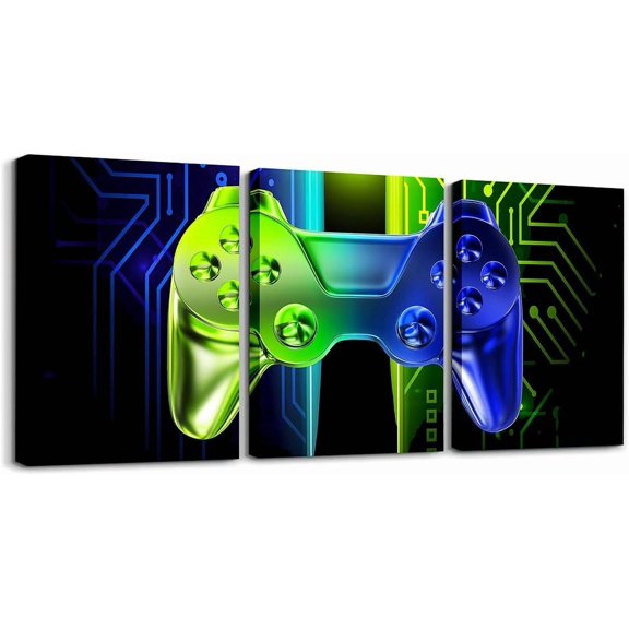 Hieng Racing Car Posters Picture Wall Art Teens Boys Sports Car Kids Canvas Painting Black and Blue Decorations Wall Art for Home Living Room Bedroom