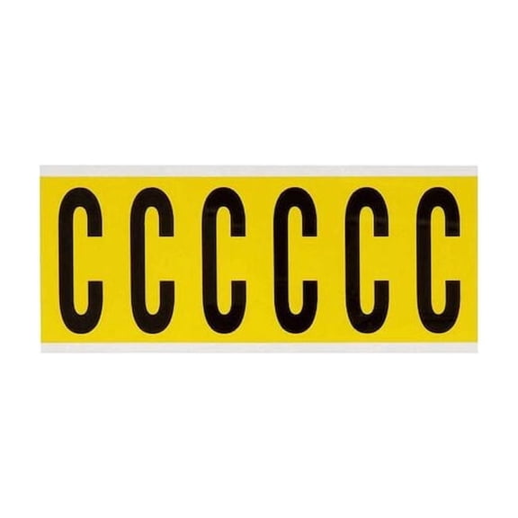 Brady Letter Label,C,1-1/2 in. W x 3-1/2 in. H 3450-C