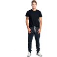 thumbnail image 4 of PROGO USA Men's Casual Jogger Sweatpants Basic Fleece Marled Jogger Pant Elastic Waist (Large, Charcoal (Slanted Pocket)), 4 of 5