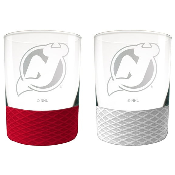New Jersey Devils 14oz. Commissioner Rocks Glass Two-Piece Set