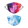 thumbnail image 1 of 2 Pack Cloth Face Mask Reuseable Washable Print Mouth Mask Cover&nbsp;Galaxy Blue/Red, 1 of 4