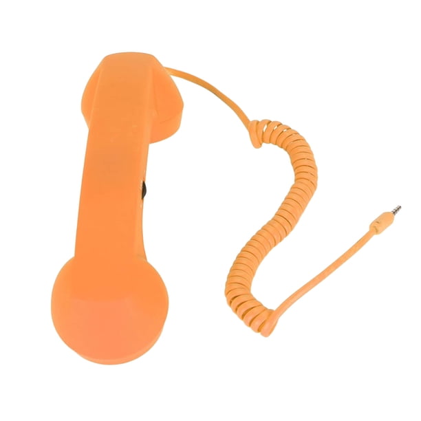 Teléfono Móvil Teléfono Clásico Retro Usb C Con Conector De 3,5 Mm Para Dispositivos Iphone Y Android (Naranja)