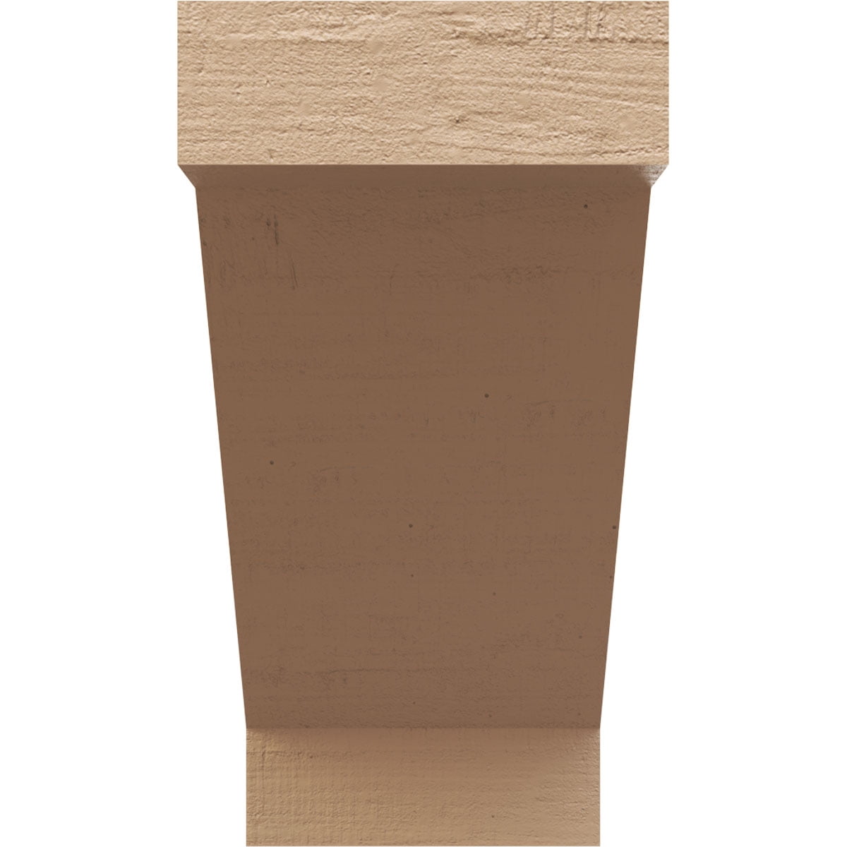 7"W x 14"D x 14"H Classic Burlington Rough Cedar Woodgrain TimberThane Corbel, Primed Tan