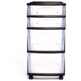 thumbnail image 3 of Homz Plastic 4 Clear Drawer Medium Home Storage Container Tower, 3 of 9