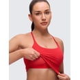 thumbnail image 4 of CRZ YOGA Butterluxe Padded Yoga Longline Sports Bras for Women Twist Cross Back Crop Tops, 4 of 6