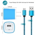 thumbnail image 6 of Fast Charger USB Wall Charger Type C Charger with 6FT Type C Cable Fast Charging Android Charger, USB C Charging Cable USB Cables for Samsung Galaxy, Android, Blue, 6 of 8