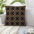 thumbnail image 6 of ZICANCN Black Track Pattern Decorative Throw Pillow Covers, Bed Couch Sofa Decorative Knit Pillow Covers for Living Room Farmhouse 24"x24", 6 of 8