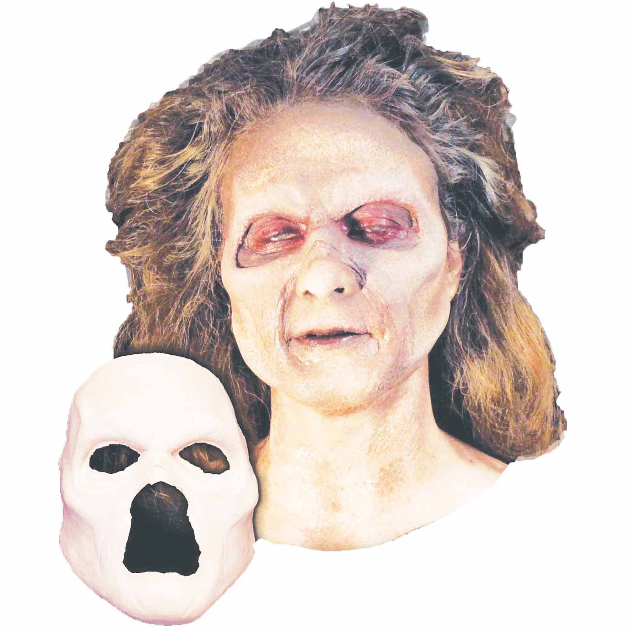 Foam Latex Zombie Face Prosthetic Halloween Mask Fancy Dress Accessory 