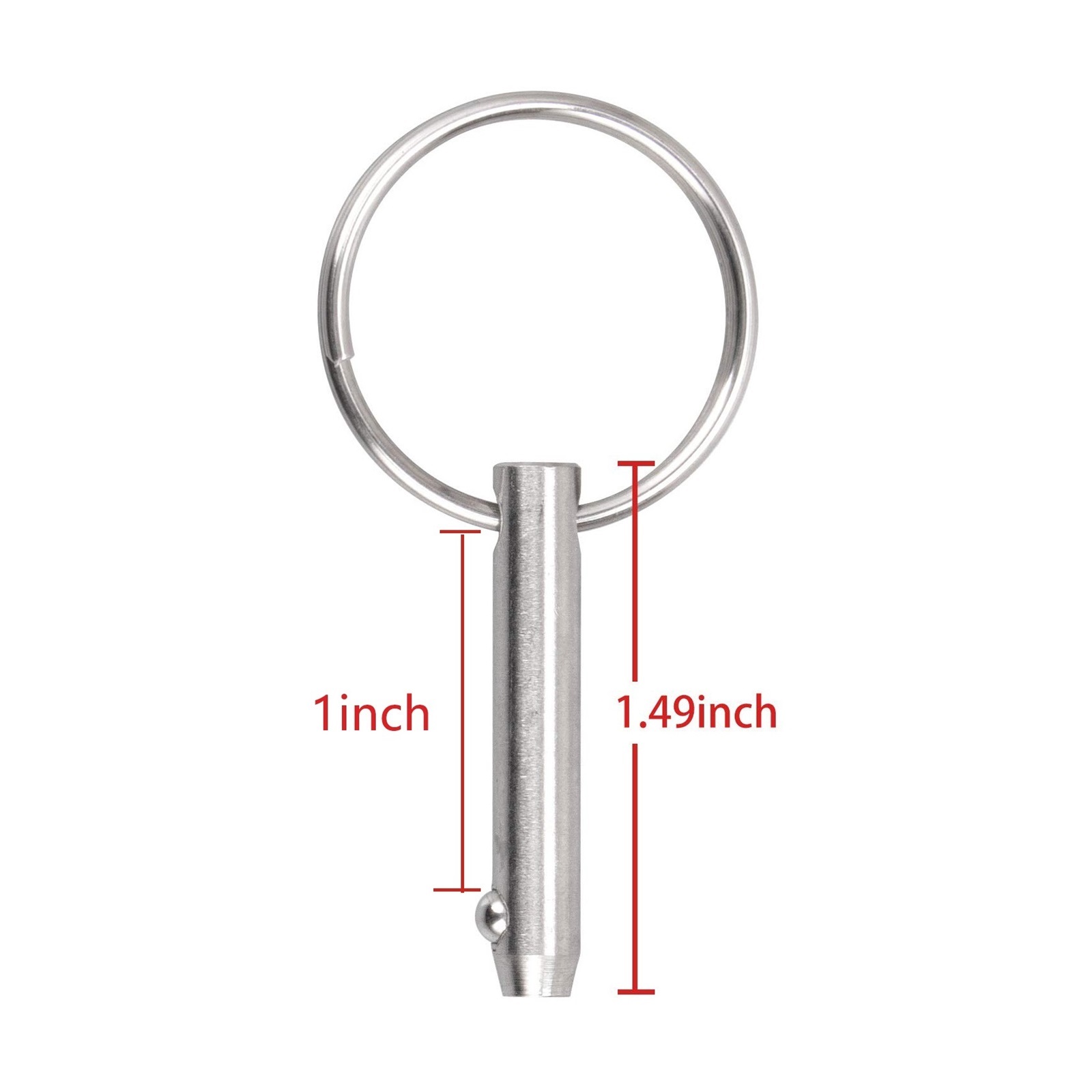 Quick Release Pin Top Pins with Lanyard, Diameter 0.25 Inch/6.3mm, Total Length 1.49 Inch/38mm (4 pcs) ,Accessories