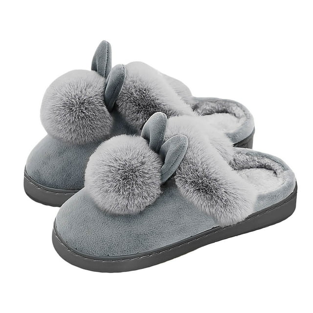 Dsscvnef Pantoufles pour Femmes Hiver Chaudes Confortables Intérieur Extérieur Douces Chaussures de Maison pour Couples Semelle Non Épaisse