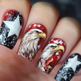 thumbnail image 4 of Independence Day Nails Patriotic Themed Press On Nails Acrylic False Nails For Women Seeking Individual Styles 24pcs, 4 of 8