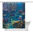 thumbnail image 1 of Cortina de Ducha ABPHQTO Mundo submarino peces Tropicales Coral 150x180 cm, 1 of 2