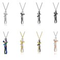 thumbnail image 2 of Collar con colgante de acero inoxidable Yashi para amantes y parejas dorado, 2 of 2