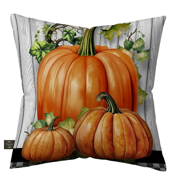 Briarwood Lane Country Farmhouse Pumpkins Burlap Pillow