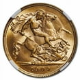 thumbnail image 3 of 1909 Great Britain Gold Half Sovereign Edward VII MS-62 NGC, 3 of 3