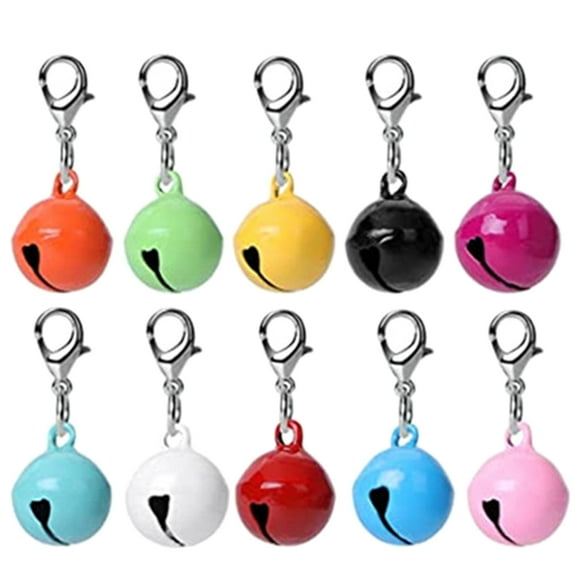 Coloque de cuello de mascotas de 10 piezas Campanas de mascotas para accesorios para mascotas de cuello para gato de perro