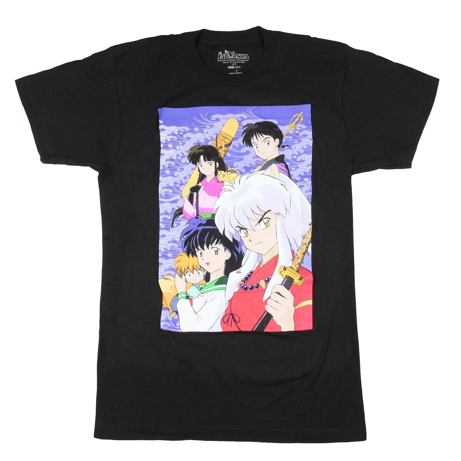 Inu Yasha Group Men's Black T-Shirt Licensed Anime NEW