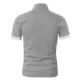 thumbnail image 5 of Mens Polo Shirt Short Sleeve Breathable Mesh Knit Casual Golf Top Summer Lightweight Loose Fit Out Sport Tee for Men Light Gray XL, 5 of 6