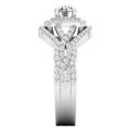 thumbnail image 3 of Dazzlingrock Collection 1.65 Carat (ctw) 14K White Diamond Bridal Engagement Ring With Two Band Set, White Gold, Size 4.5, 3 of 4