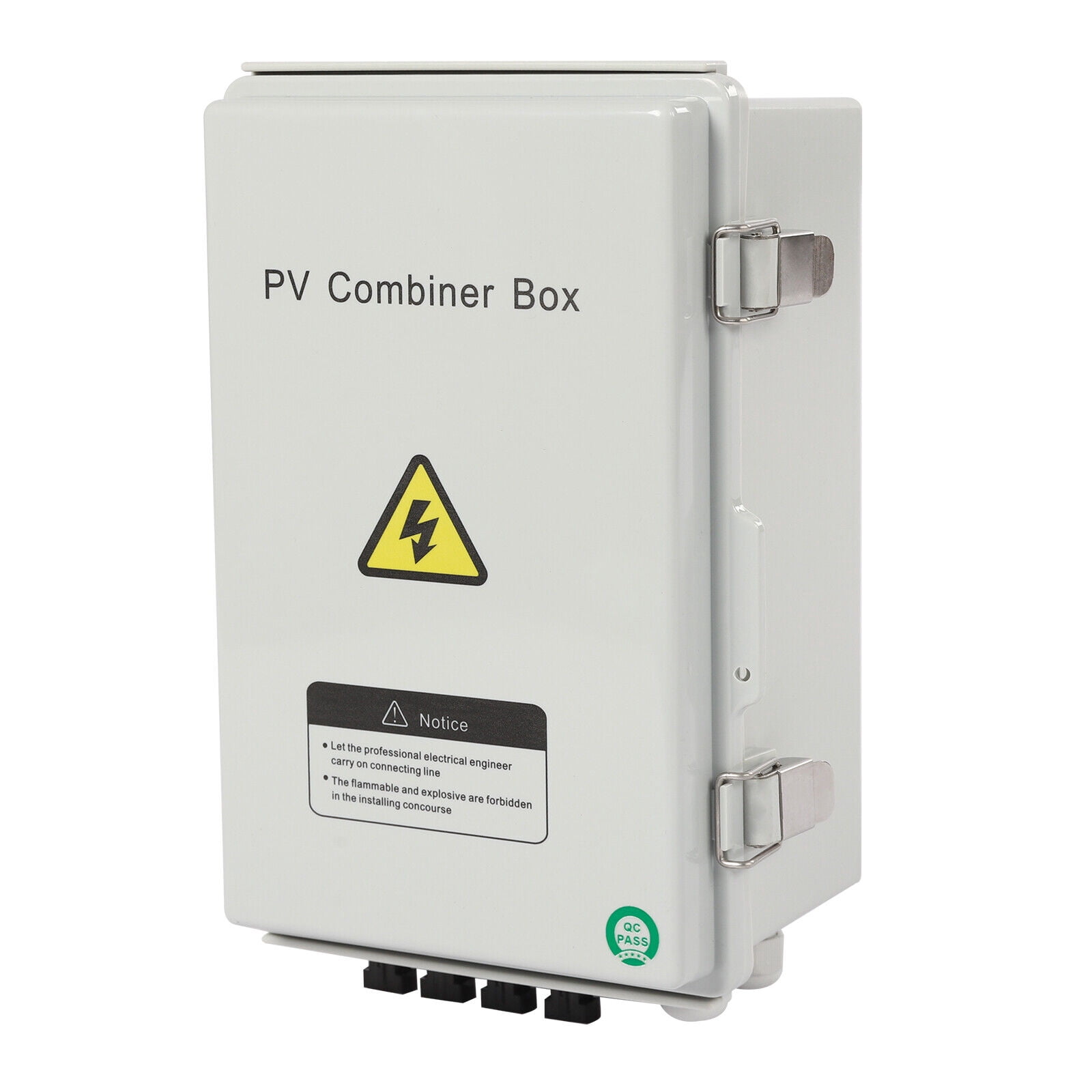 Wall Mount 4 String Solar PV Combiner Box and 63A Circuit Breaker for Solar Panel System White