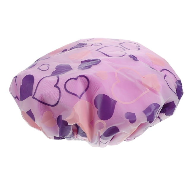 Gorro de ducha reutilizable e impermeable, de doble capa, con banda elástica, ideal para mujeres, para baño, spa, secado y protección del cabello rizado.
