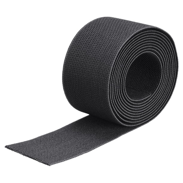 Sarga Elástico Banda Doble-Cara 2 Plano 2 Yardas 1 Rollo Plano Elástico Cinta Cordón Oscuro Gris para Costura, Cinturilla