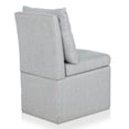thumbnail image 5 of Furniture of America Jaine Modern Fabric Pillow Back Dining Side Chair with Casters, Taupe, 5 of 7