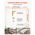 thumbnail image 3 of VEVOR Over the Table Rod Stand with Clamps, Adjustable 28"-98" Length & 13"-42" Height, Table Arch Stand with Floral Accessories, Gold Balloon Frame for Wedding Birthday Party Christmas Decoration, 3 of 9