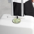 thumbnail image 6 of 2Pcs Leather Round Floral Plant Cruise Luggage Tag with Privacy Cover and Name ID Tag - Suitable for Travel Handbags Backpacks School Bags Luggage Tags, 6 of 7