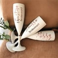 thumbnail image 4 of BotaniNest Customized White Champagne Flutes Personalize Any Design You Choose Making Them An Excellent Choice For Those Who Want To A Personal Style To Their Wedding Drink., 4 of 6