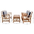 thumbnail image 6 of Safavieh 4 Piece Acacia Wood Outdoor Patio Bar Set, Natural/Beige, 6 of 9