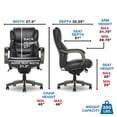 thumbnail image 4 of La-Z-Boy Delano Big & Tall Executive Office Chair Weathered Black, 4 of 9