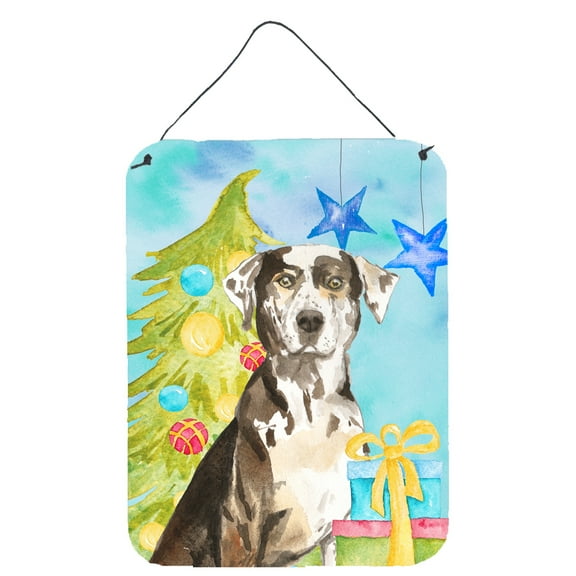 Christmas Tree Catahoula Leopard Dog Wall or Door Hanging Prints