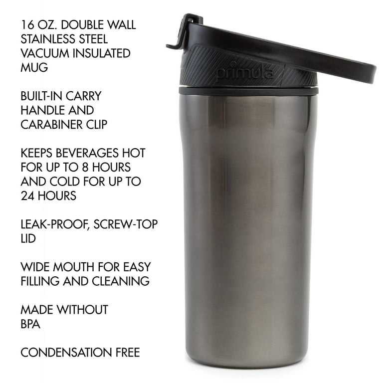 16oz Cup Insulated Coffee Travel Mug Stainless Steel Double Wall Thermos  Tumbler
