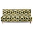 thumbnail image 2 of SCRAWLGOD St Patrick's Leaf Print Armless Couch Slipcover Soft Stretch Furniture Protector Checkerboard Print Washable Sofa Cover with Elastic Bottom for Pets, 2 of 9