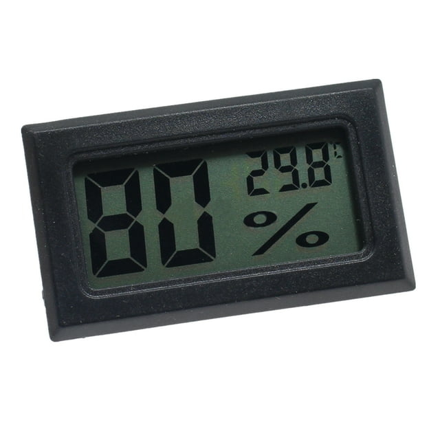 MasteelfCA Multifunctional Digital Hygrometer Thermometer Large LCD Display Indoor Temperature Humidity Meter with Backlit Calender Clock Alarm (Black)