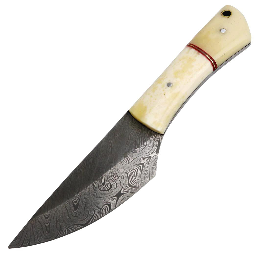 TheBoneEdge 7.5' Hunting Knife Damascus Steel Pearl Handle Hand Made Knives New