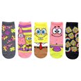 thumbnail image 1 of Hyp Spongebob Squarepants and Patrick Juniors/Womens 5 Pack Ankle Socks, 1 of 4