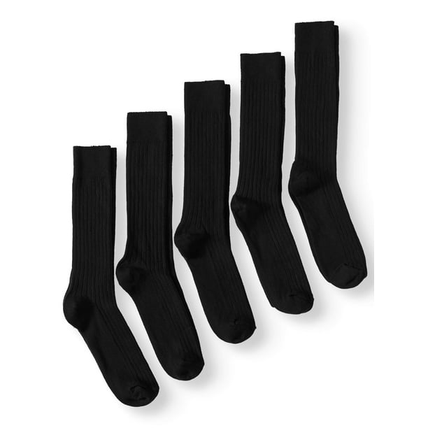 Men's Cotton Rib Crew Socks, 5Pack