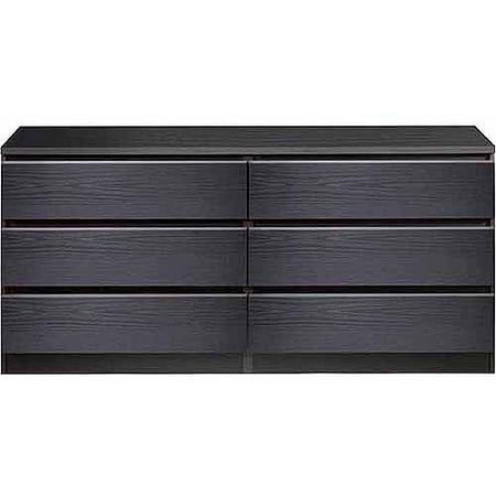 Laguna Double 6 Drawer Dresser Black Wood Grain Laguna Double 6 Drawer Dresser Black Wood Grain
