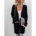 thumbnail image 2 of LAICAIW Womens Cardigan Long Sleeve Cable Knit Sweater Open Front Loose Outwear with Pocket, 2 of 5