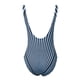 thumbnail image 5 of MKLEKYY Traje De Baño Mujer Natacion Women Large Size Swimwear Figure Shaping U Neck Striped Print Sports Swimsuits Swimsuit With Wide Shoulder Straps, 5 of 6